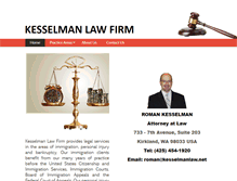 Tablet Screenshot of kesselmanlaw.net